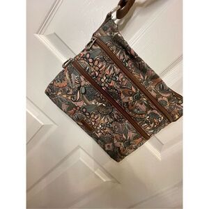 SakRoots crossbody bag purse brown pink orange